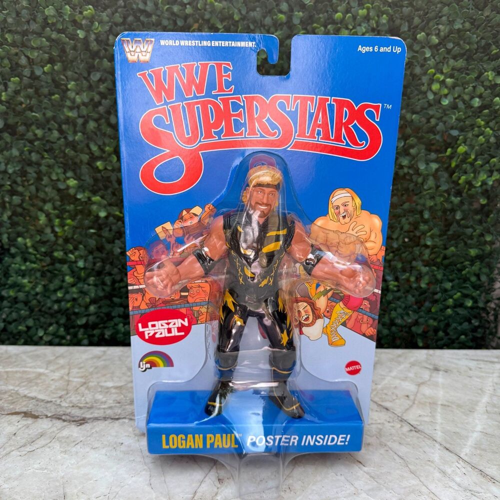 WWE Superstars Logan Paul Figure with Poster LJN Style Mattel NEW